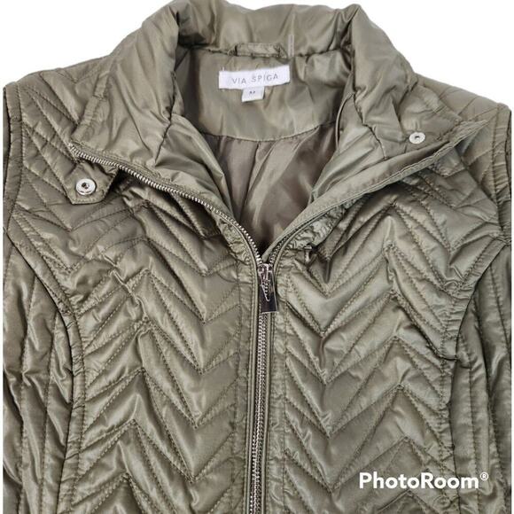 Via Spiga Sage Quilted Cargo Jacket New With Tags. - Picture 7 of 16